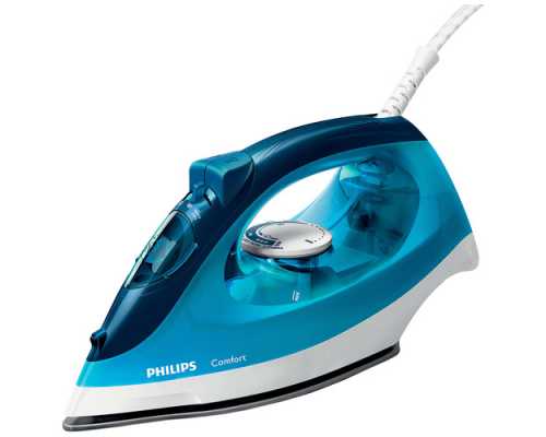 Утюг PHILIPS GC1436/20 мощность 2000 Вт, белый-голубой