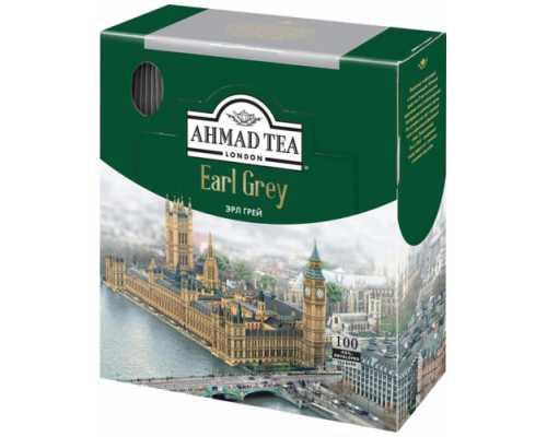 Чай AHMAD черный Чай AHMAD Earl Grey, черный с бергамотом, 100 пакетиков по 2 г