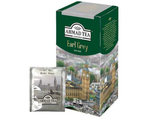 Чай AHMAD черный Чай AHMAD Earl Grey, черный с бергамотом, 25 пакетиков