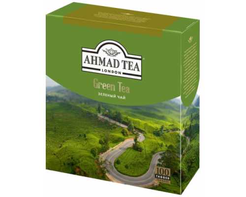 Чай AHMAD зеленый Tea Green, 100 пакетиков по 2 г