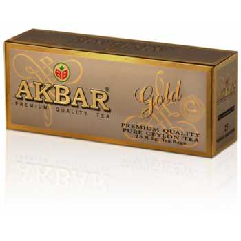 Чай AKBAR Gold черный, 25 пакетиков по 2 г