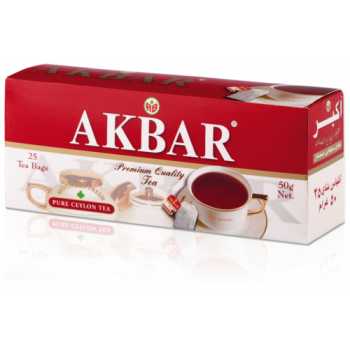 Чай AKBAR Premium Quality Tia, красн/белый ярлык, 25 пакетиков по 2 г
