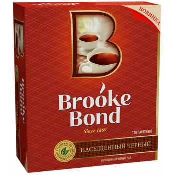 Чай BROOKE BOND черный, 100 пакетиков по 1,8 г
