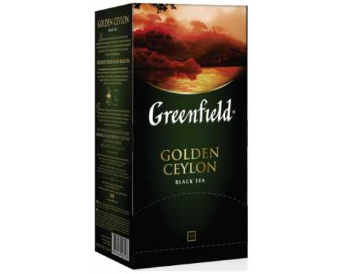 Чай GREENFIELD Golden Ceylon, черный, 25 пакетиков по 2 г