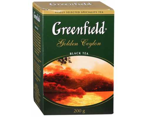 Чай GREENFIELD листовой, черный Golden Ceylon, 100 г