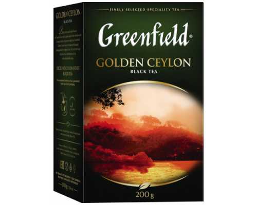 Чай GREENFIELD листовой, черный Golden Ceylon, 200 г