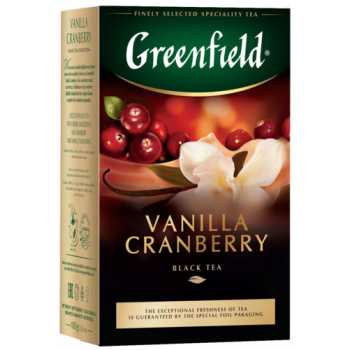Чай GREENFIELD листовой Vanilla Сranberry, черный, листовой, 100 г