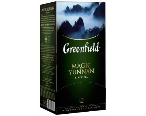 Чай GREENFIELD Magic Yunnan, черный, 25 пакетиков по 2 г