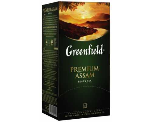 Чай GREENFIELD Premium Assam, черный, 25 пакетиков по 2 г