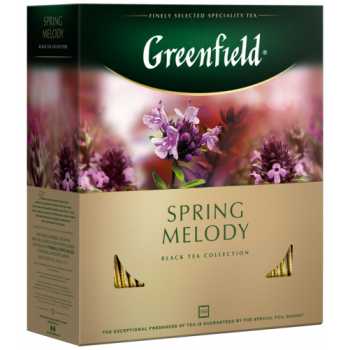 Чай GREENFIELD Spring Melody, черный , 100 пакетиков по 2 г