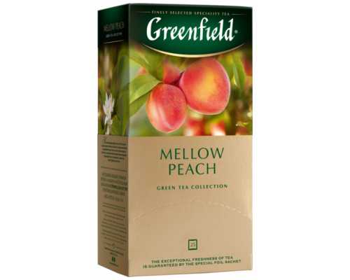 Чай GREENFIELD зеленый Mellow Peach, 25 пакетиков по 1,8 г