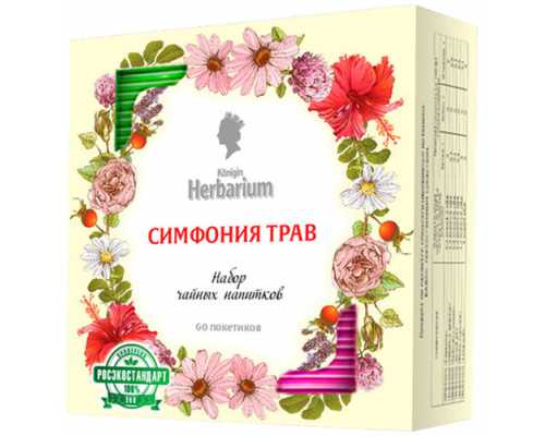 Чай IMPERIAL TEA Симфония трав, ассорти, 6 видов чайных напитков, 60 пакетиков по 1,5 - 1,7 г