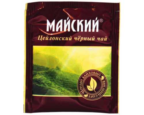Чай МАЙСКИЙ 200 пакетиков по 2 г, черный, сашет