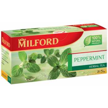 Чай MILFORD, травяной Peppermint, мята, 20 пакетиков по 1,5 г