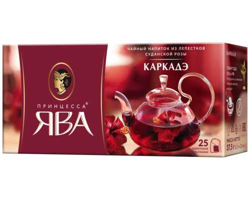 Чай ПРИНЦЕССА ЯВА Клубничное настроение, 25 пакетиков по 1,5 г