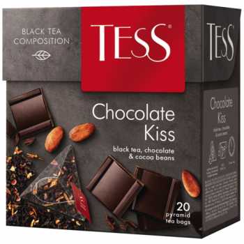 Чай TESS Пирамидки Chocolate Kiss, черный, 20 пакетиков по 1,8 г