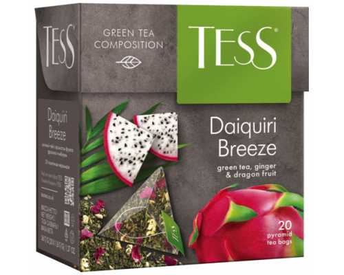 Чай TESS Пирамидки Daiquiri Breeze, зеленый, имбирь и фрукты дракона, 20 пирамидок по 1,8 г