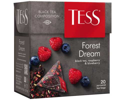 Чай TESS Пирамидки Grapefruit chill, черный, 20 пакетиков по 1,8 г