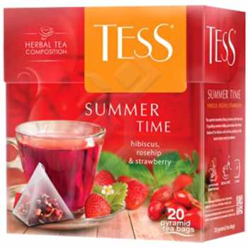 Чай TESS Пирамидки Summer Time, фруктовый, 20 пакетиков по 2 г