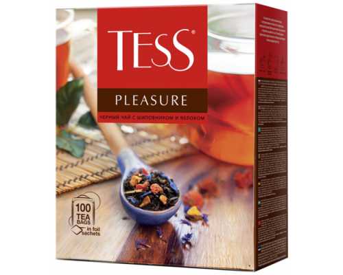 Чай TESS Pleasure, черный, 100 пакетиков по 1,5 г