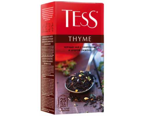 Чай TESS Thyme, черный, 25 пакетиков по 1,5 г