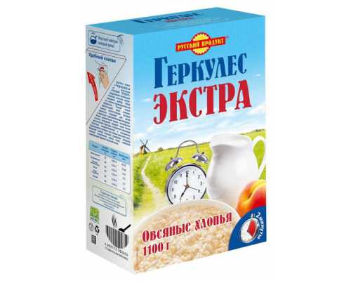 Каша РУССКИЙ ПРОДУКТ Геркулес Экстра, 1,1 кг