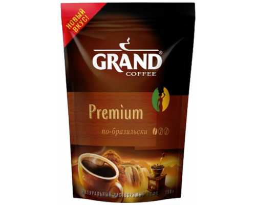 Кофе растворимый GRAND Премиум гранулированный, 95 г, мягкая упаковка