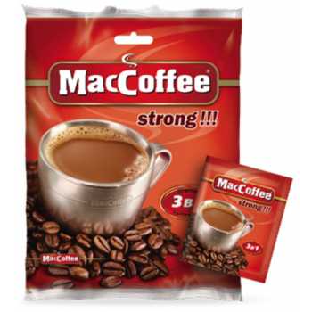 Кофе растворимый MACCOFFEE Strong, 3 в 1, 50 пакетиков по 16 г