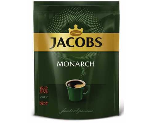 Кофе растворимый сублимированный JACOBS Monarch 240 г, мягкая упаковка