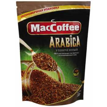 Кофе растворимый сублимированный MACCOFFEE Arabica, 150 г, мягкий пакет