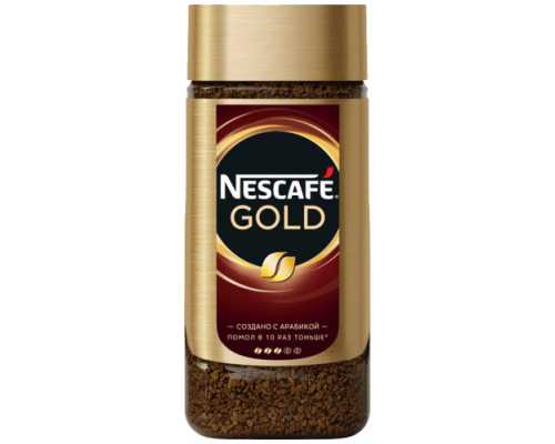 Кофе растворимый сублимированный NESCAFE Gold 190 г, ст.банка