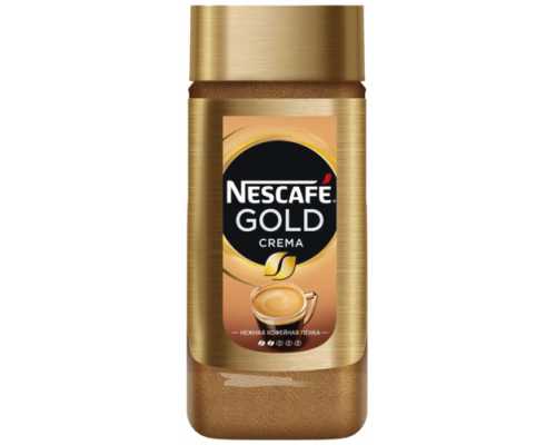 Кофе растворимый сублимированный NESCAFE Gold Crema, 95 г, стеклянная банка