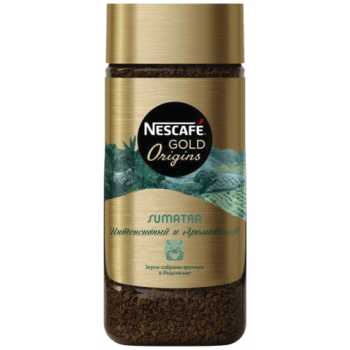 Кофе растворимый сублимированный NESCAFE Gold Origins Sumatra, 85 г, ст. банка