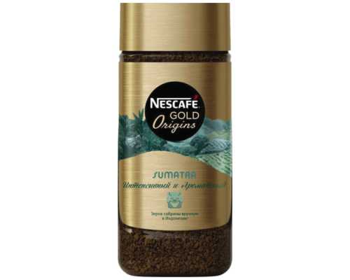 Кофе растворимый сублимированный NESCAFE Gold Origins Sumatra, 85 г, ст. банка