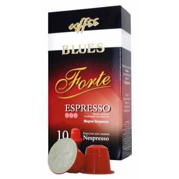 Кофе в капсулах BLUES Espresso Forte, 10 капсул по 55 г