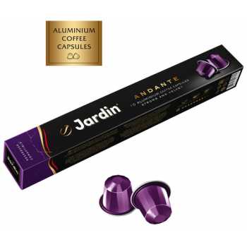 Кофе в капсулах JARDIN Andate, кофе жареный молотый в алюминиевых капсулах, 10 шт по 5 г