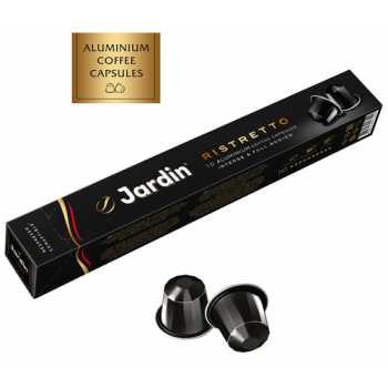 Кофе в капсулах JARDIN Ristretto, кофе жареный молотый в алюминиевых капсулах, 10 шт по 5 г