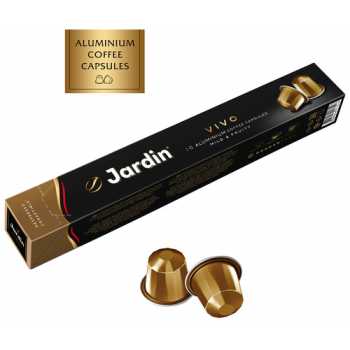 Кофе в капсулах JARDIN Vivo, кофе жареный молотый в алюминиевых капсулах, 10 шт по 5 г