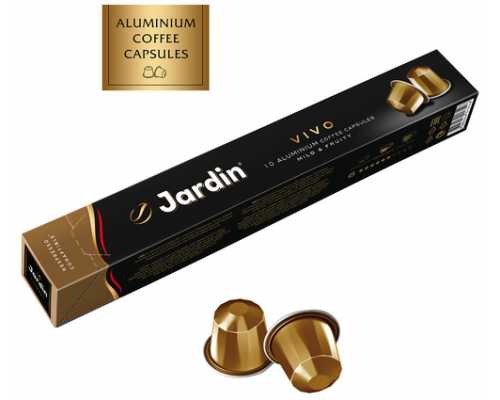 Кофе в капсулах JARDIN Vivo, кофе жареный молотый в алюминиевых капсулах, 10 шт по 5 г