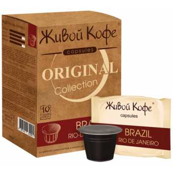 Кофе в капсулах ЖИВОЙ КОФЕ Espresso Brazil Rio-de-Janeiro , 10 шт/уп