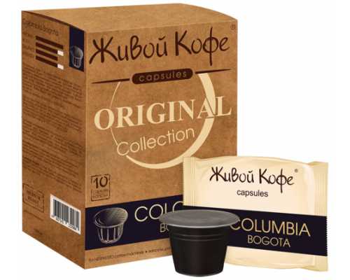 Кофе в капсулах ЖИВОЙ КОФЕ Espresso Columbia Bogota , 10 шт/уп