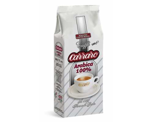 Кофе в зернах CARRARO Arabica 100%, 500 г