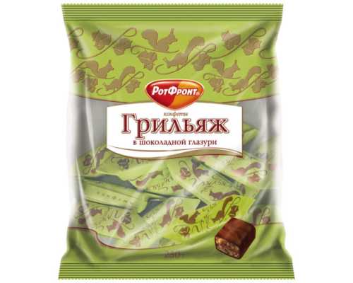 Конфеты шоколадные РОТ ФРОНТ Грильяж в шоколаде, 200 г