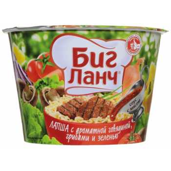 Лапша быстрого приготовления БИГ ЛАНЧ говядина, 90 г