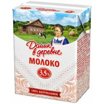 Молоко ДОМИК В ДЕРЕВНЕ 3,5 %, 0,2 л