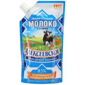 Молоко сгущенное АЛЕКСЕЕВСКОЕ 8,5%, с сахаром, 270 г