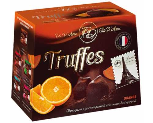 Набор конфет Chocolat Мathez трюфель с засахаренной апельсиновой цедрой, 160 г
