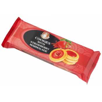 Печенье БИСКОТТИ Cookies With, с клубничным мармеладом, 100 г