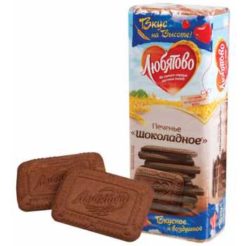 Печенье ЛЮБЯТОВО шоколадное, 335 г