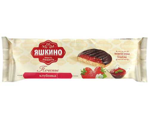 Печенье сдобное ЯШКИНО Клубника, 137 г